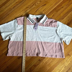 NWT cropped polo shirt